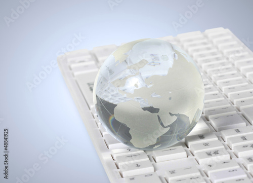 Photo: Globe on keyboard Globe on keyboard