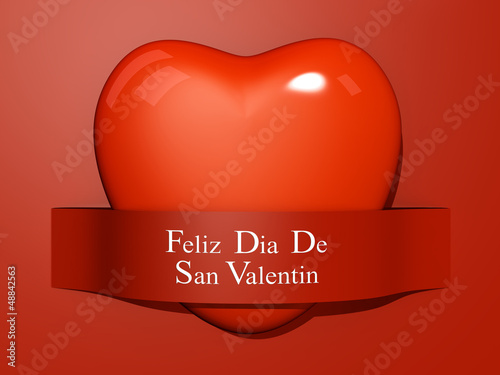 Illustration: Valentine's Paper Cut out - Spanish Language Valentine's Paper Cut out - Spanish Language