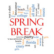 Spring Break Word Cloud Concept