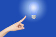 light bulb hand
