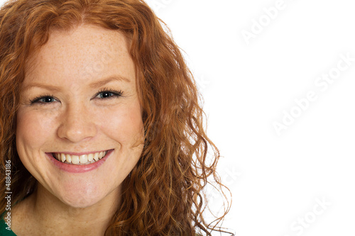 Photo: pretty woman with red hair and freckles pretty woman with red hair and freckles
