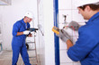Trainee electricians learning their trade