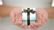 Female hands holding a gift