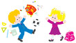 Vector: schoolchildren on vacation schoolchildren on vacation