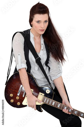 Photo: Female guitarist Female guitarist