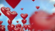 Video: Heart-Shaped Ballons Flying (Red) - Loop Heart-Shaped Ballons Flying (Red) - Loop