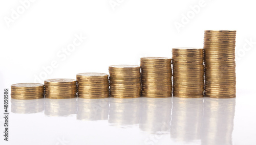 Photo: stack of coins stack of coins