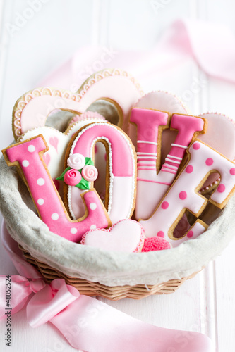 Photo: Valentine cookie gift basket Valentine cookie gift basket