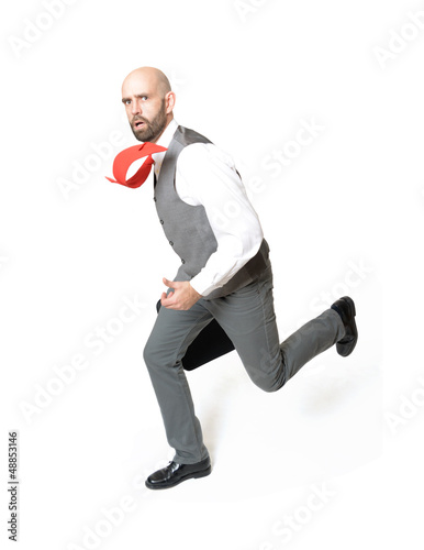 Photo: Panischer Geschäftsmann Panischer Geschäftsmann