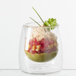 Verrine de guacamole à la mousse de crabe