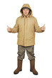 Man dressed in winter clothes