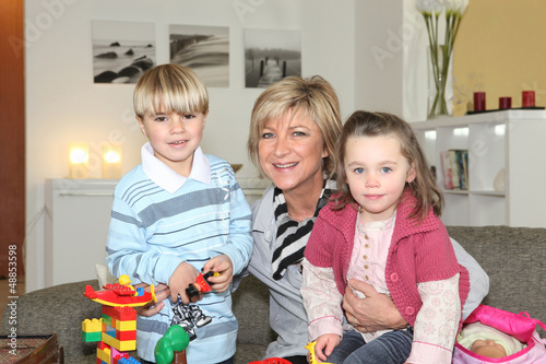 Photo: Grandmother and grandkids Grandmother and grandkids