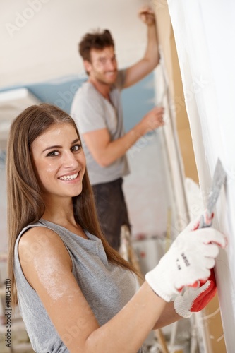 Photo: Beautiful woman DIY at home Beautiful woman DIY at home