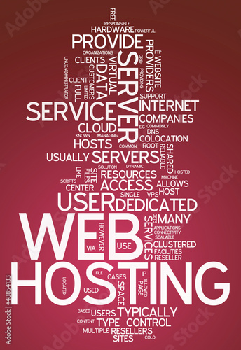 Illustration: Word Cloud "Web Hosting" Word Cloud "Web Hosting"