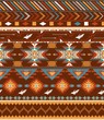Aztecs seamless pattern with birds