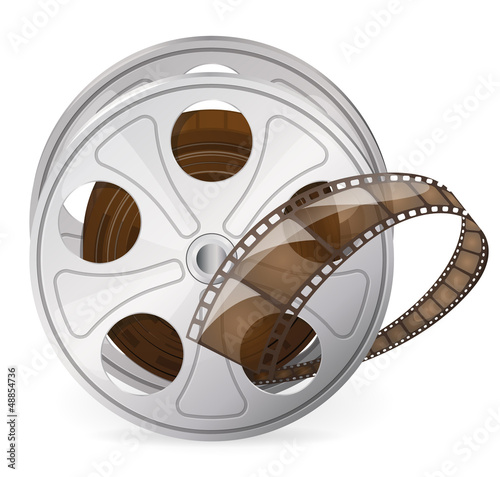 Vector: Reel of movie tape Reel of movie tape