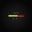 Progress bar - red and green trendy design on dark background