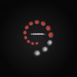 Trendy progress bar, spiral design