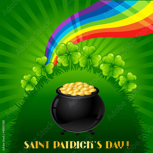 Vector: Greeting card for Saint Patrick's day. Greeting card for Saint Patrick's day.