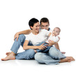 young parents with child infant