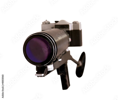 Photo: Vintage Things. Camera with Telephoto Vintage Things. Camera with Telephoto