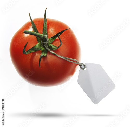 Photo: Tomato with label Tomato with label