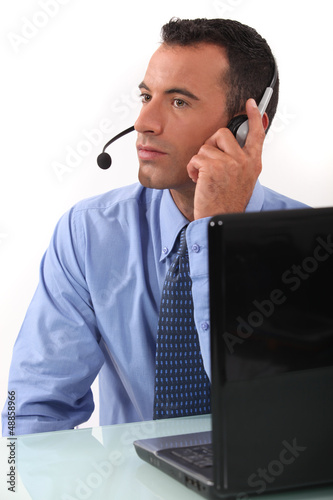 Photo: Phone operator Phone operator