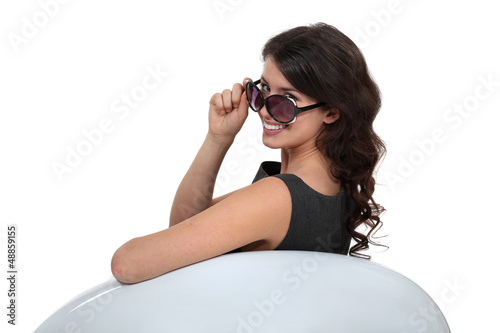 Photo: Glamorous woman in sunglasses Glamorous woman in sunglasses