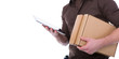 postman with tablet