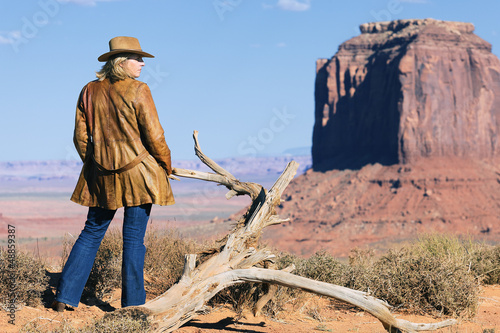 Photo: young cowgirl at Monument Valley young cowgirl at Monument Valley