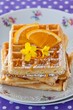 Waffles with orange