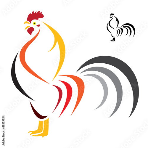 Vector: Vector image of an cock on white background Vector image of an cock on white background