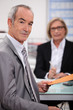 Senior man in recruitment interview