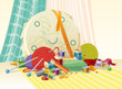 sewing kit, still life