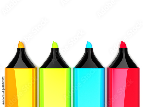 Illustration: Colorful markers Colorful markers