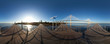 Panoramic view of Vasco da Gama bridge in Lisbon