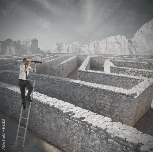 Photo: Looking for the solution to the maze Looking for the solution to the maze