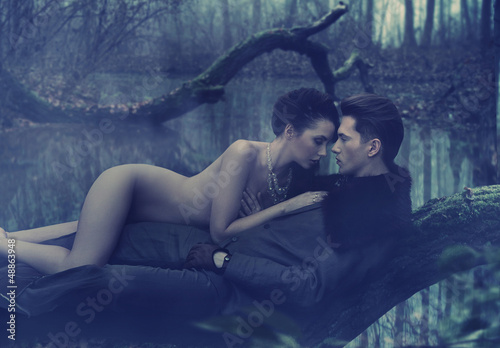 Photo: Naked woman witlh her handsome man Naked woman witlh her handsome man