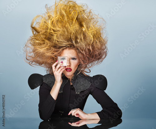 Photo: Photo of beautiful woman with magnificent hair Photo of beautiful woman with magnificent hair