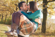 Photo: Couple in the park. Couple in the park.