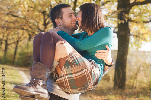 Photo: Couple in the park. Couple in the park.
