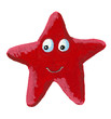 Illustration: Funny red star Funny red star
