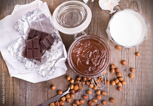Photo: Chocolate hazelnut spread. Chocolate hazelnut spread.