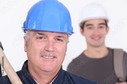 Photo: Two generations of workers Two generations of workers