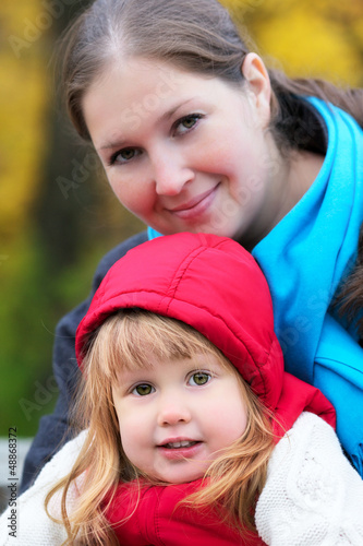 Photo: Beautiful Girl and Mom Portrait Beautiful Girl and Mom Portrait