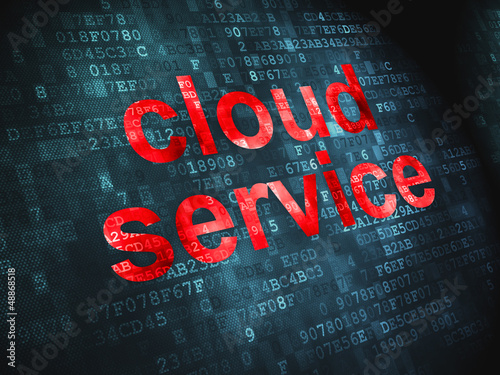 Illustration: Cloud computing technology, networking concept: Cloud Service on Cloud computing technology, networking concept: Cloud Service on