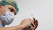 Doctor with syringe