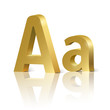 Vector letter A of golden design alphabet