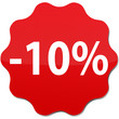Vector: -10% Aufkleber -10% Aufkleber