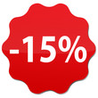 Vector: -15% Aufkleber -15% Aufkleber